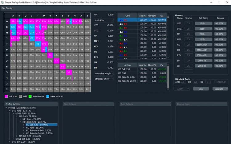 Скриншот из Simple Preflop for Holdem