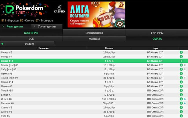 Столы Покердом