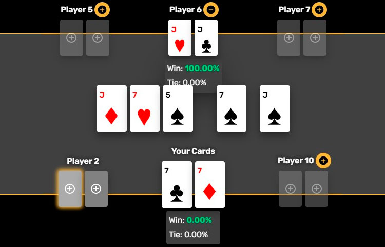 Четыре семерки и валет