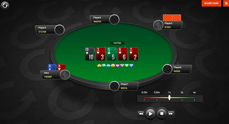 Пример торгов в покере