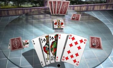 Активный кон в Дурака за стеклянным столом